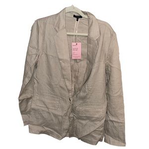 💯 European linen Blazer Driftwood Medium NWT